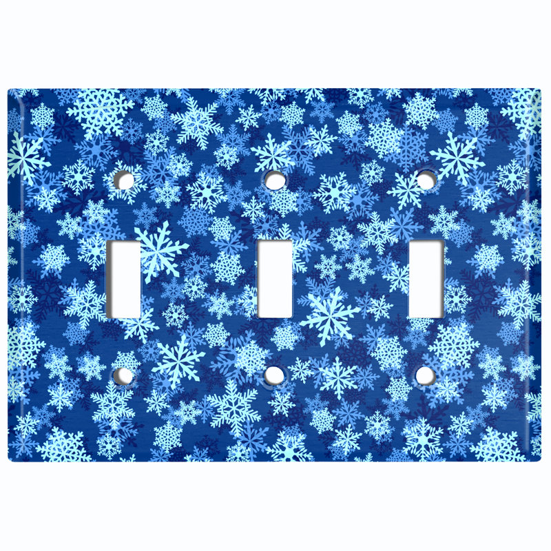 Plaque murale d'interrupteur à bascule Christmas 3-Gang, H 4,5 po x l 6,375 po x P 0,15 po