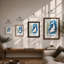 Azure Dolphin Coastal - Framed Print-157770288-157770290