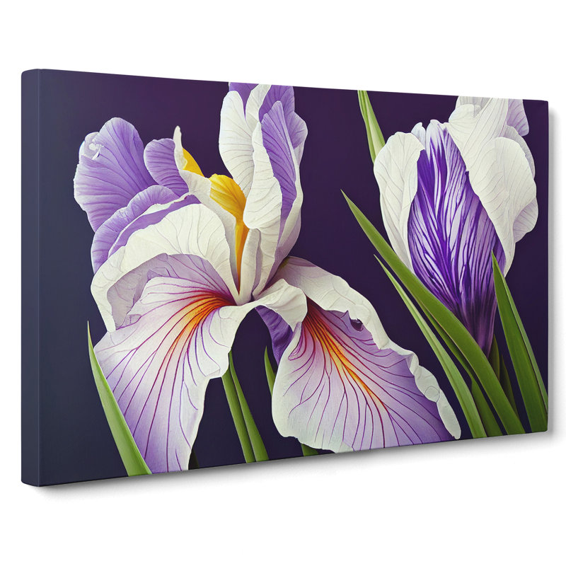 Stunning Iris Flowers - Wrapped Canvas