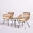 Espey Outdoor 3 Piece Rattan Seating Group with Cushions