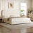 Bensu Platform Bed Frame, Cloud Collection with Boucle Upholstery & Rounded Headboard, Thickened Footboard-1364679771-1372066170