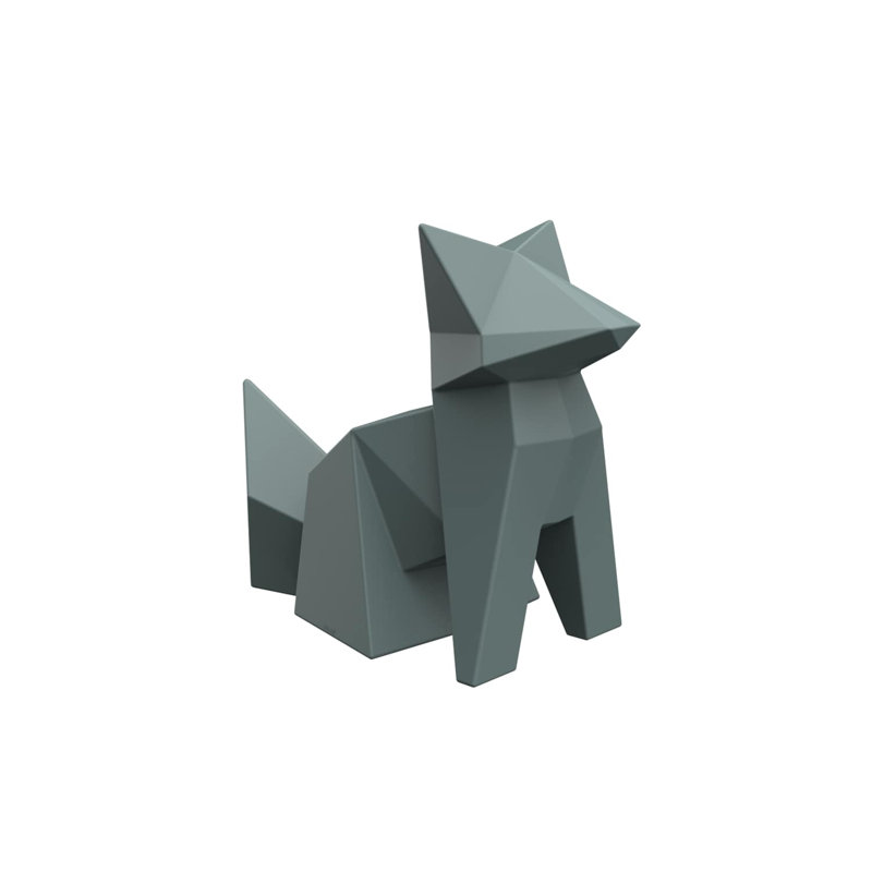 Statue de jardin renard en plastique, Vert