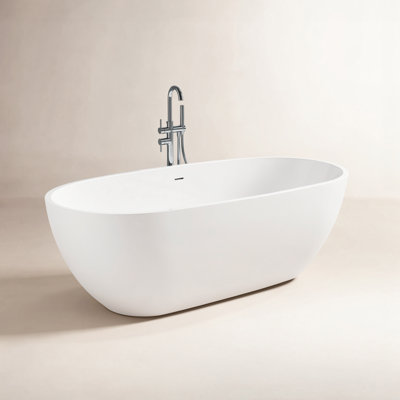 Tidal 71" Freestanding Soaking Acrylic Bathtub