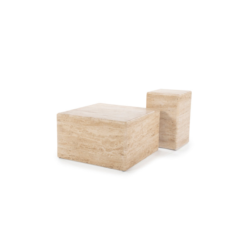 Stone Top End Table