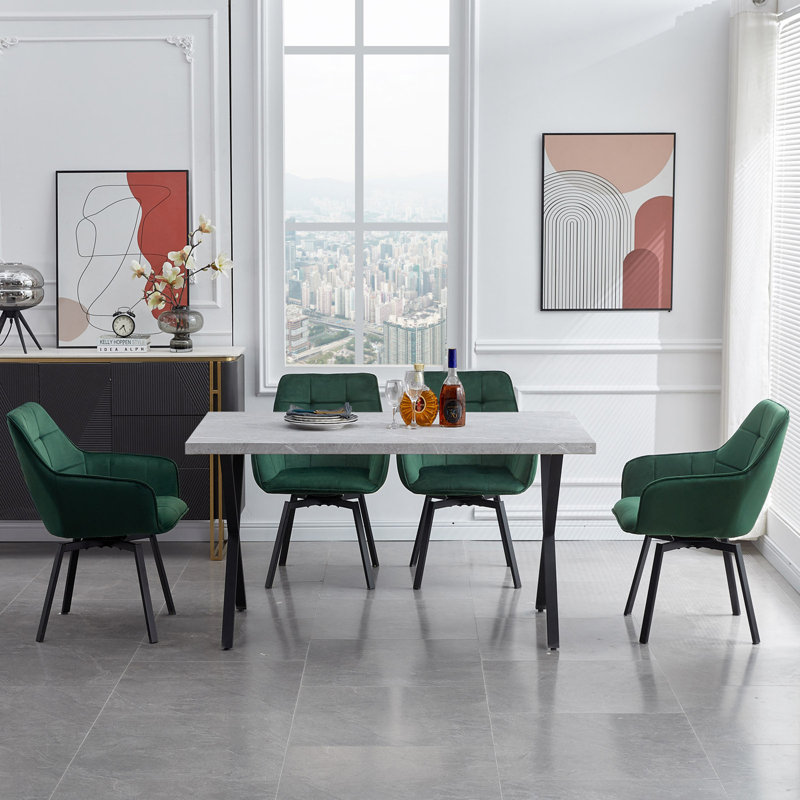 Paramonos Metal Base Dining Table, Grey