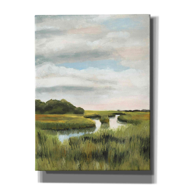«Marsh Landscape I» par Naomi McCavitt, art mural sur toile, H 54 po x l 40 po x P 1,5 po