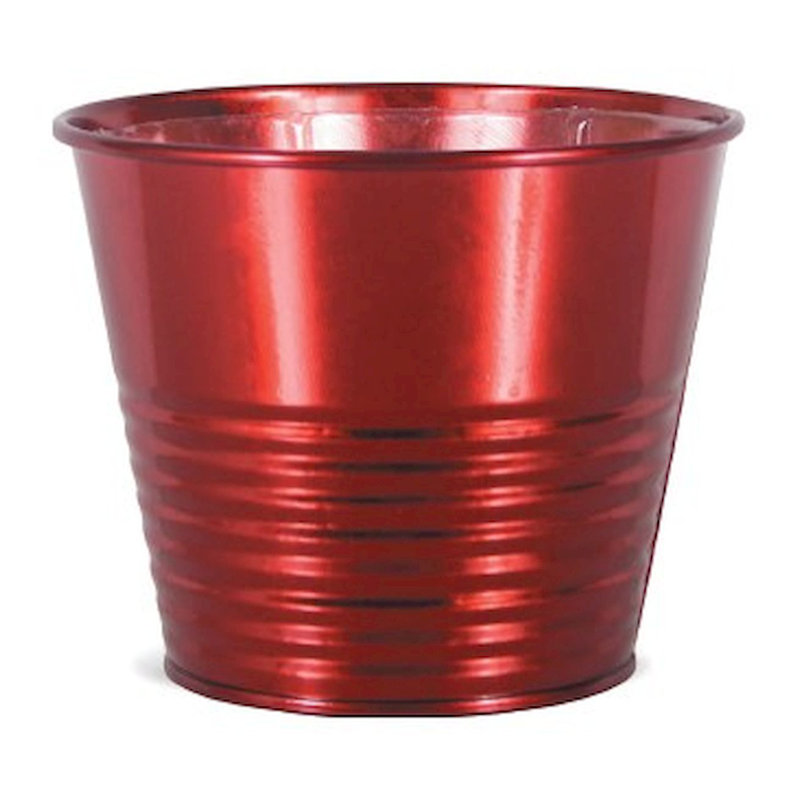 Cache-pot en métal, H 4,25 po x l 5 po x P 5 po