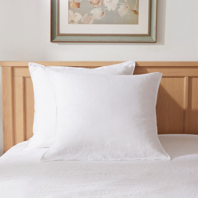 TOSMO 100% Linen Pillowcase Set of 2, Stone Washed Pillowcases Envelope Closure, Soft and Durable Pillow Cases