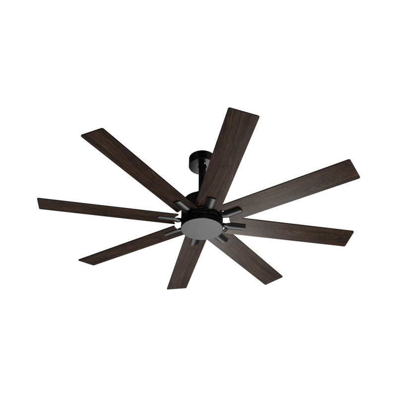 Ventilateur de plafond 65 pouces à double finition - 8 pales avec flux réversible, télécommande