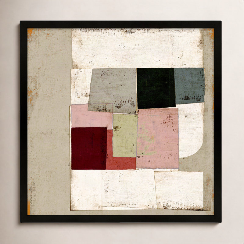 Patchwork 1 by Marco Marella for Studio M - Framed Wall Art, 36" H x 36" W, Canvas, Black