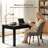 Farmhouse Dining Table, 70"  Rectangular Kitchen Table for 4–6 People with Rounded Corners, Modern Dining Room Table for Family Gatherings, Easy Assembly, Black-170225457