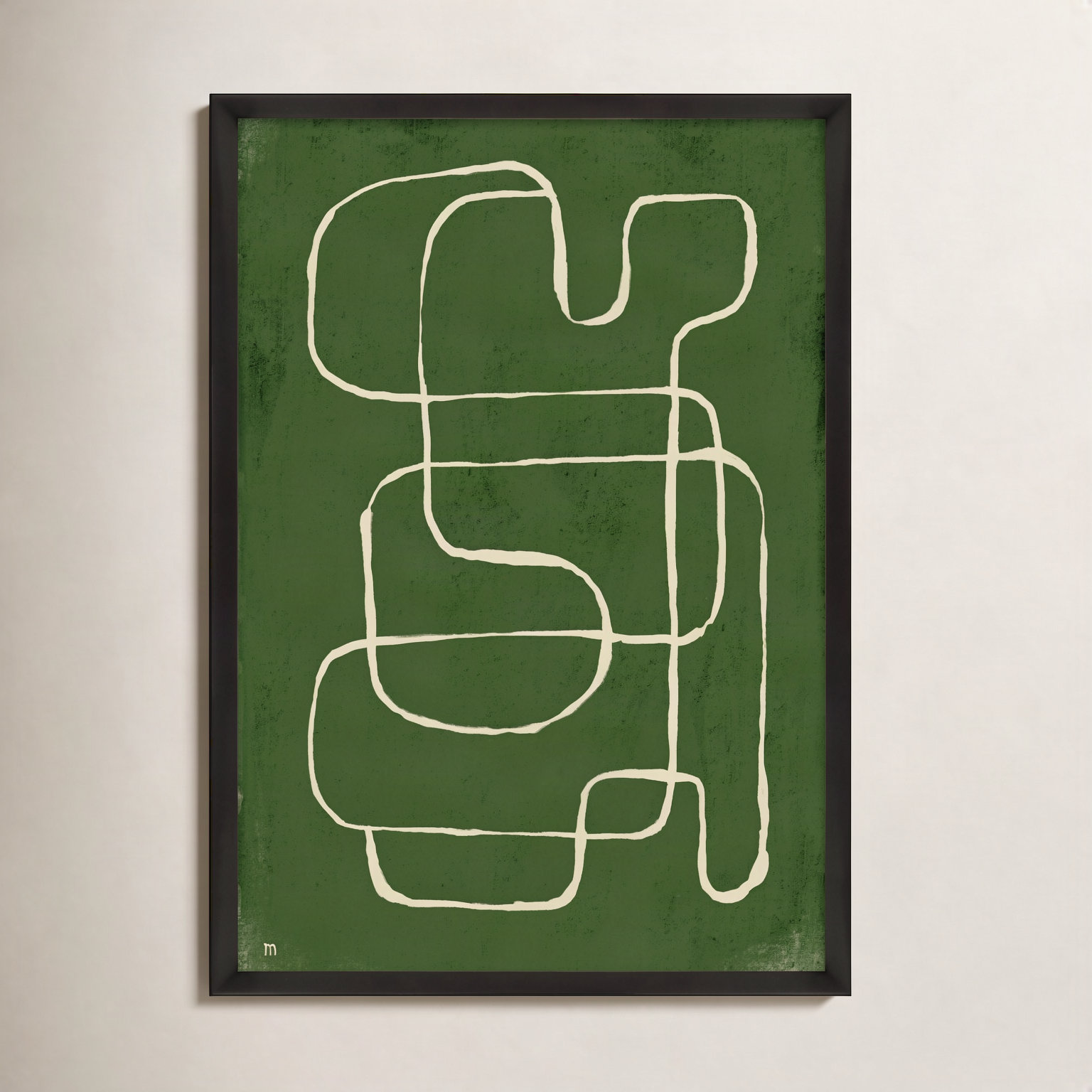 Line Works 1 by Studiom, Black Framed Paper, 30" H x 21" W x 1.25" D