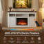 Foyer électrique de style ferme pour meuble télé 68'' – Meuble télé en bois 36 pouces – Flammes 4 couleurs – Rangement intégré – Idéal pour le salon – Couleur : Flammes 4 couleurs, Taille : 36 pouces