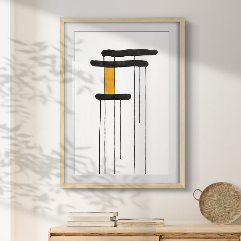Golden Waterfall I - Impression encadrée, Naturel, H 28,5 po x l 20,5 po