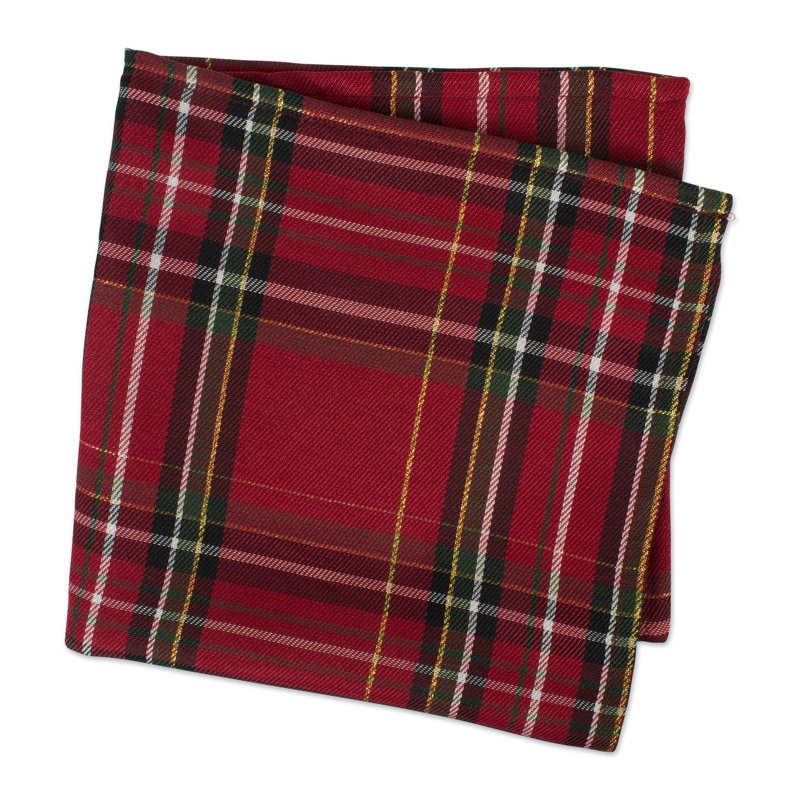 Trotwood Polyester Plaid Square Napkin