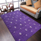 TAPIS DE SIEGE ÉCOLOGIQUE EN Soie nouée à la main Hunstant - couleur mauve, design contemporain