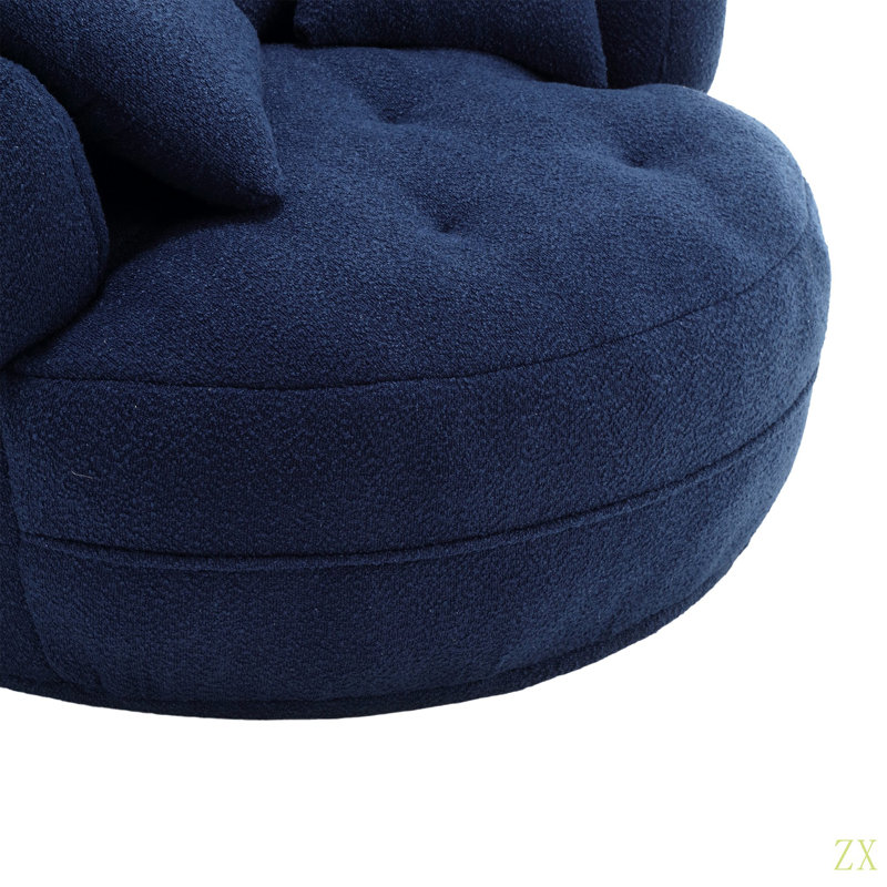 Canapé-lit simple Chenille, Bouclé bleu