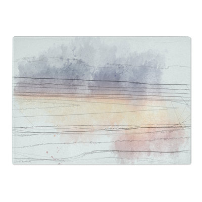 Tempered Glass Cloud Stripes Chopping Board