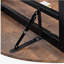 Ensemble de table de salle à manger moderne 3 pièces avec abattant et 2 chaises pour petits espaces, structure noire + finition brun rustique