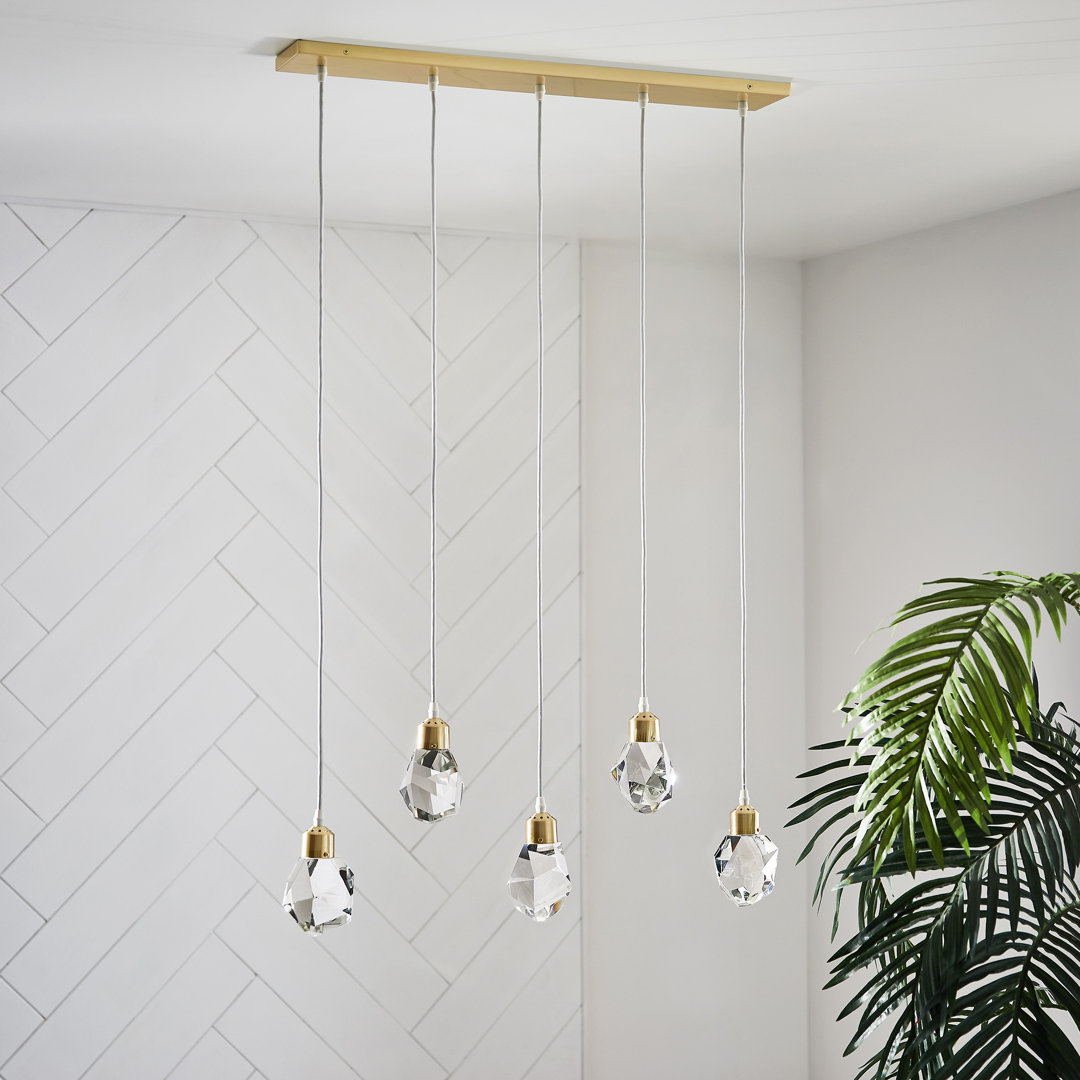 Eutiquio 5 - Light Antique Brass LED Pendant Mercer41