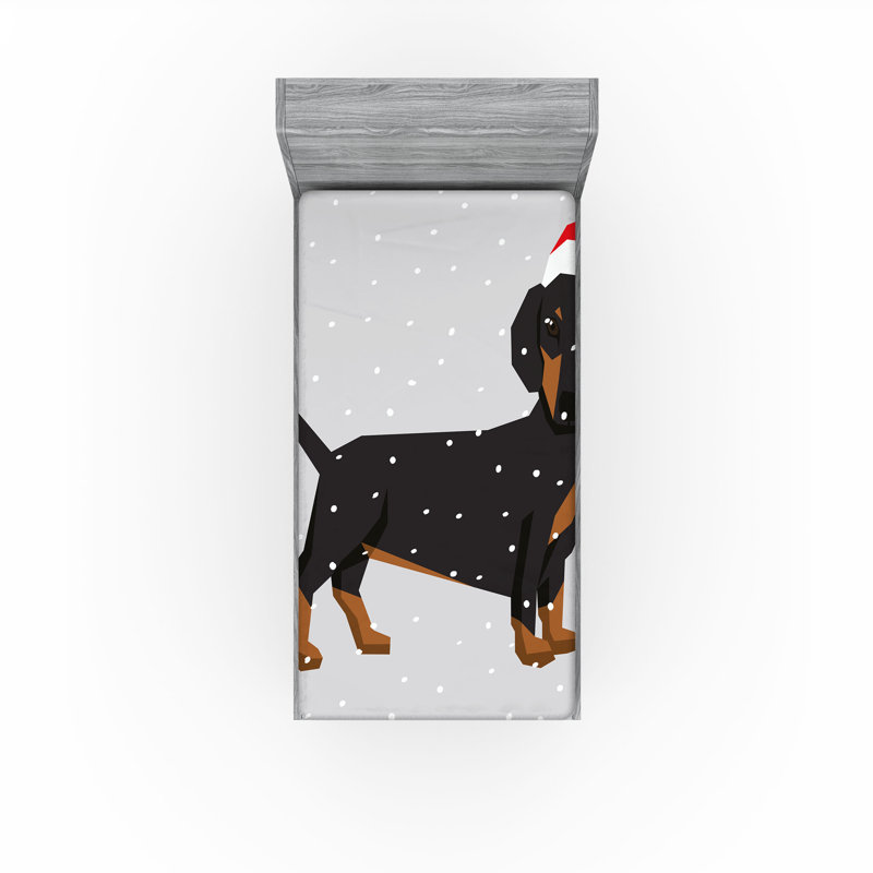 Drap-housse de teckel Ambesonne, Drap-housse pour lit simple