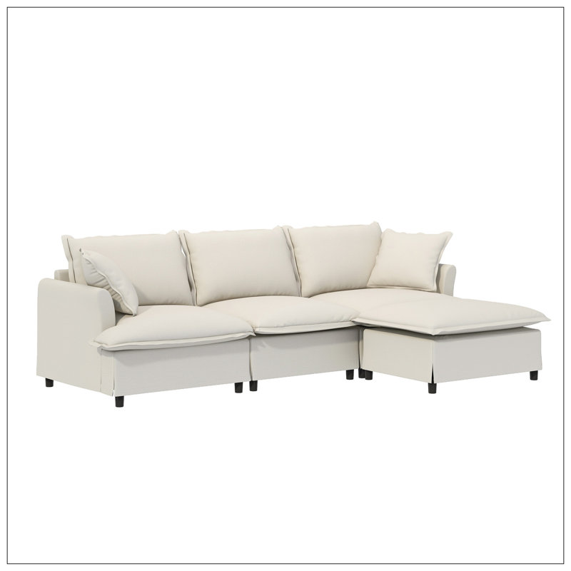 Canapé modulaire Chenille, Chenille beige