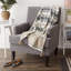Jeté en coton à imprimé chevrons-407134552