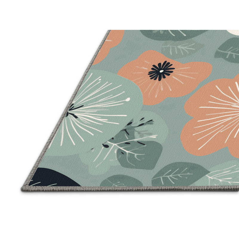 Floral Echo Rug, Square 3'