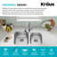 Évier de cuisine en acier inoxydable 60/40 KRAUS-115303333-115303336