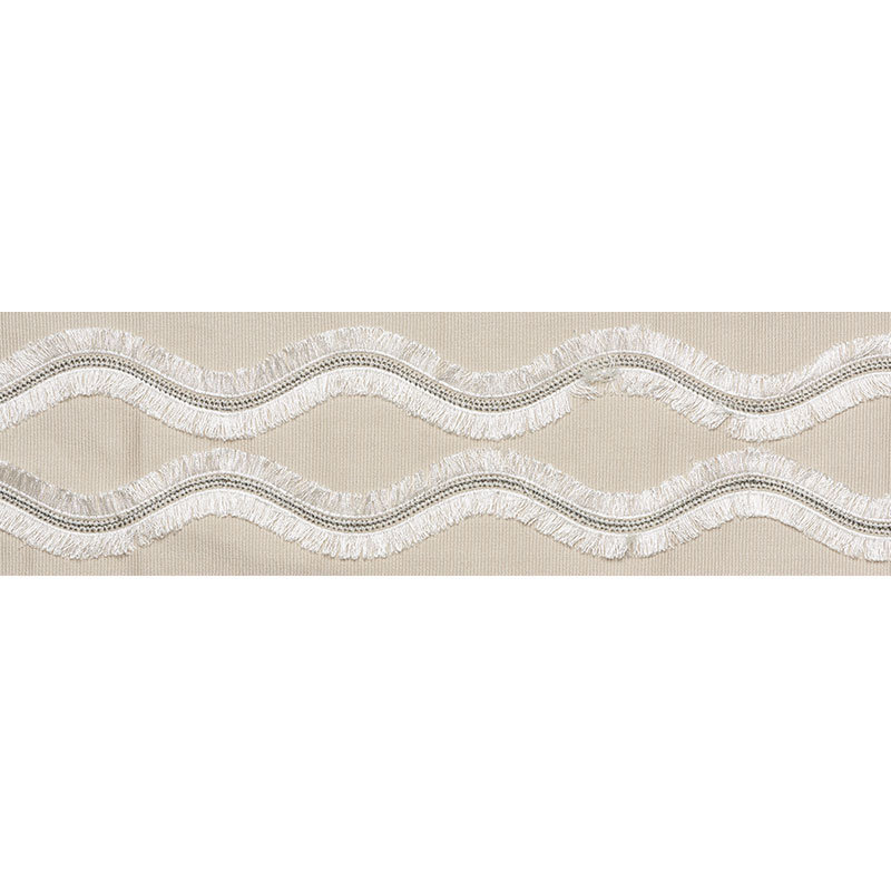 Ogee Embroidered Tape, Neutral