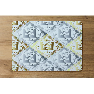 Anastas Polyester-Coated Hardboard Geometric Rectangle Placemat