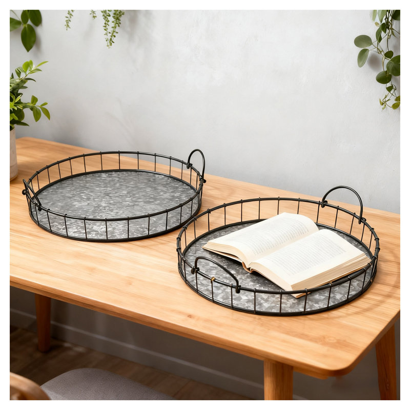Hicksley Metal Tray - Set of 2
