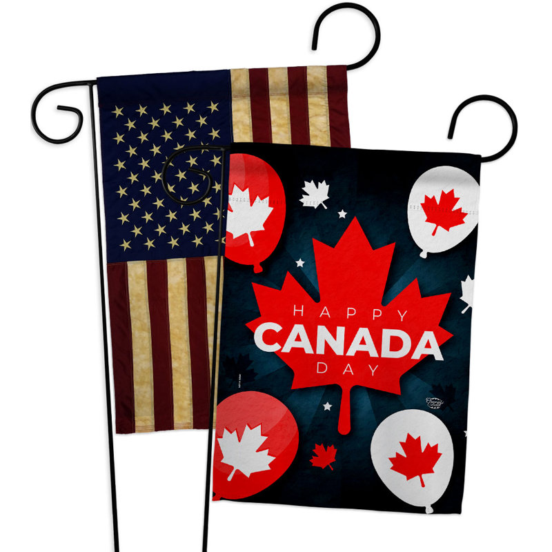 Drapeau de jardin à 2 côtés en polyester 18 x 13 po