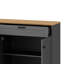 Meuble télé pour téléviseurs de 70 pouces, gris au charme rustique, avec 2 tiroirs et étagères réglables, buffet pour sous-sol