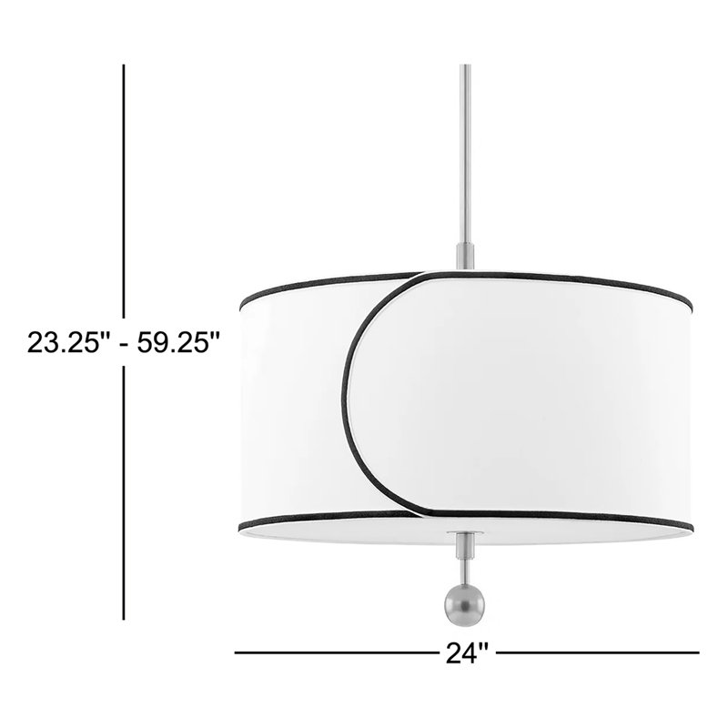 Lustre tambour 3 lumières Hampshire, Laiton vieilli