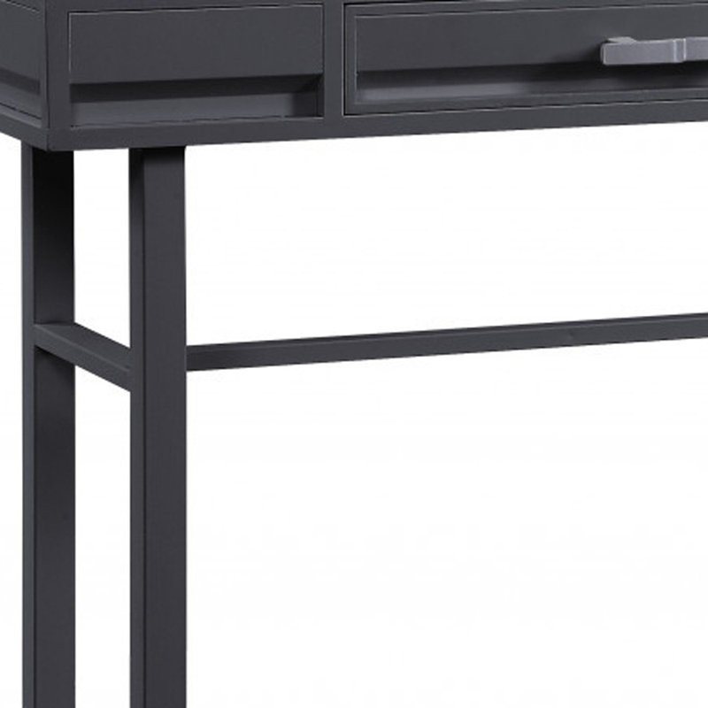 Table de coiffeuse 47 po en fer et bois bronze industriel