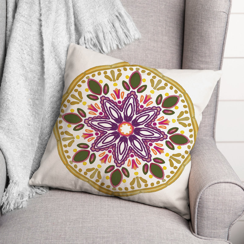 Housse et insert de coussin extérieur d'extérieur, Mauve, Floral 8