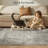 Vintage Tribal Cashmere Washable Blue/Gray Area Rug - Soft Non Slip Oriental Distressed Design Rug for Living Room, Bedroom, or Study Decor-1341572100
