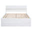 Cadre de lit double moderne avec lit gigogne simple et 2 tiroirs pour blanc brillant et blanc délavé