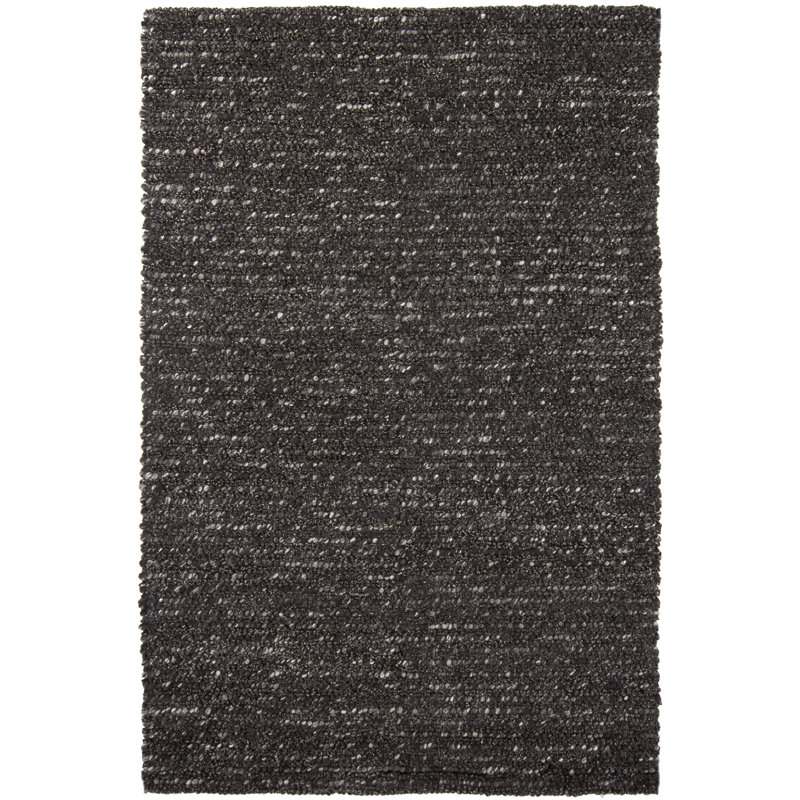 Anni Black/Gray Area Rug, Rectangle 5' x 7'6"