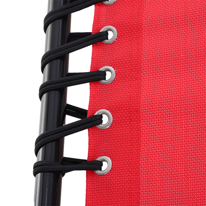 Chaise longue d'extérieur en métal Shien, Rouge
