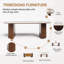  Siège de table de salle à manger ovale en bois massif 78,7 po Iris-100338030-100361513
