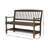 Classic Bench With Built-in Shelf, Gray Wood, Frame Gorgeous Shelf Bench,-291595699