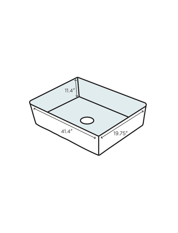 Dawn Dsu4120 Single Bowl Undermount Sink with Work Surface