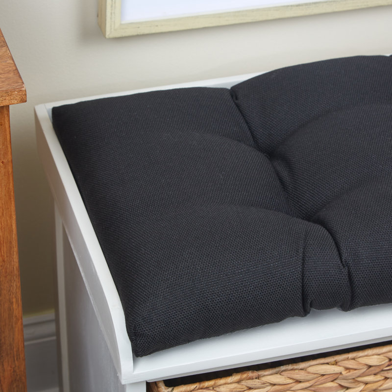 Omega Non-Slip Bench Cushion, Midnight Black, 33" W x 14" D