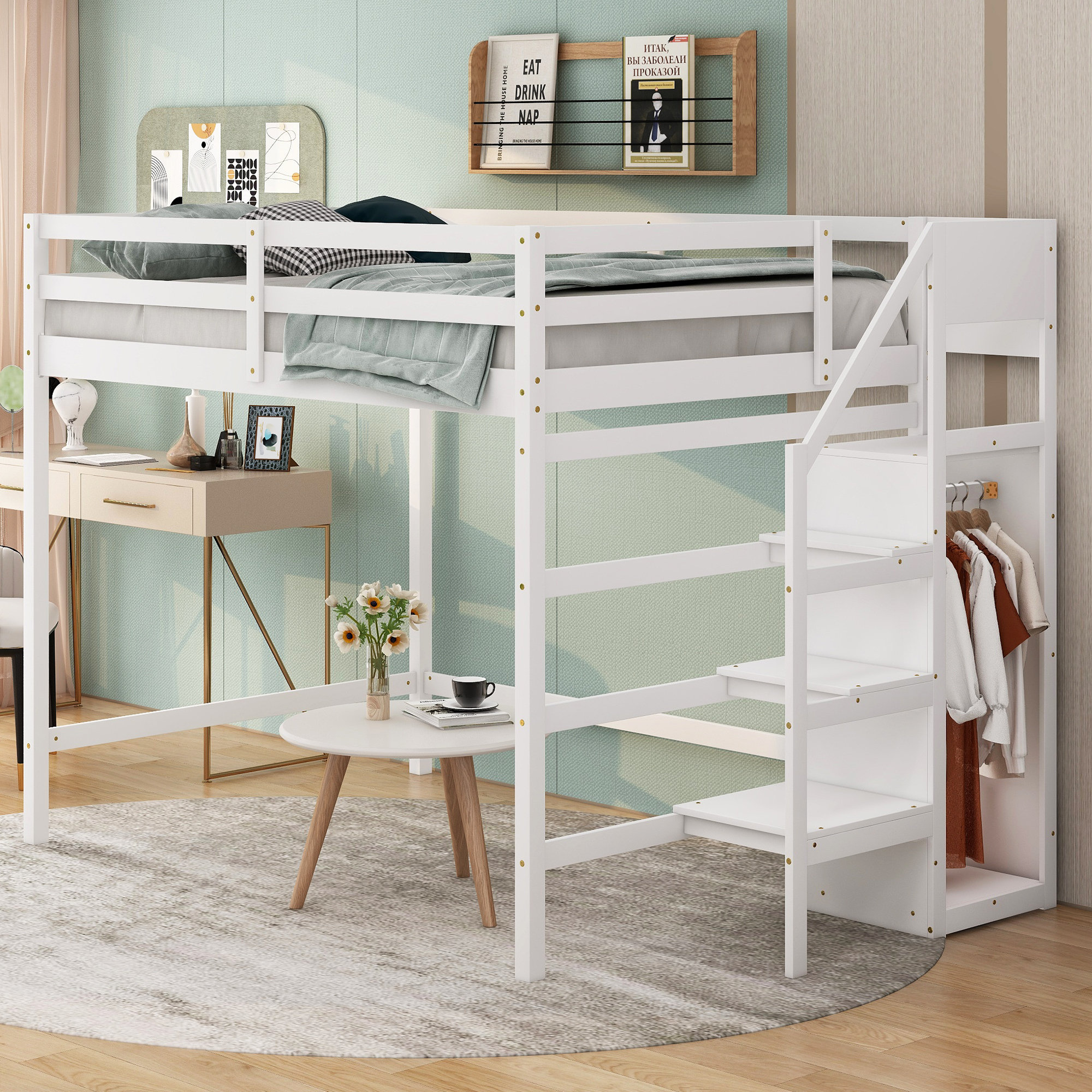 Harriet Bee Jakeena Kids Full Loft Bed | Wayfair