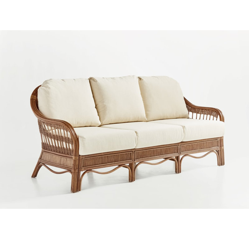 Canapé en coton 75 po Wittig, Beige naturel uni Dening, Pacane