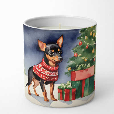 Christmas Tree Scented Tumbler Candle with Ceramic Holder