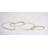 4-Light Gold Stainless Steel Chandelier With Clear Crystals