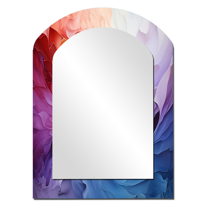 Miroir mural multicolore, 34 po x 25 po